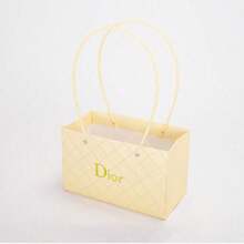 1pc Kraft Paper Flower Gift Bag, Bouquet Bag With Handle, Small Paper Bag Handbag, Waterproof Lining, Used For Flower Arrangement, Party Gifts, Packaging - View 6