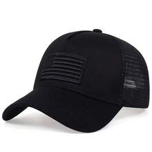Polo de golf , Gorra de golf, Gorra de golf, Gorra de golf, Para hombre, Para mujer, Gorra con visera, Sombrero de sol para mujer, Sombrero de verano LA, Gorra de malla con protección solar, Sombrero parasol, Gorra de béisbol popular de algodón para mujer, Gorra de camuflaje de verano para hombre con bandera americana, Sombrero genial 2026 - Media red de béisbol con la bandera estadounidense - Marcador negro y verde - Ver 6
