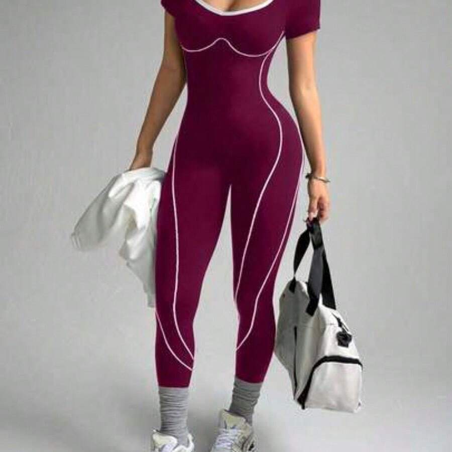Women Unitards - Red Violet - View 1