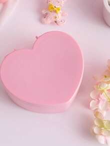 Caja de joyas portátil con forma de corazón para niñas, caja de almacenamiento de joyas de doble capa, caja decorativa, caja de regalo conmemorativa, adecuada para aretes, anillos, collares, perfecta como regalo de regreso a clases para niñas, decoración de habitación - Multicolor - Ver 9