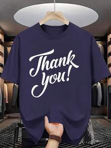 Men's Fashionable Printed Short Sleeve T-Shirt For Summer - 藍色 - 查看 7