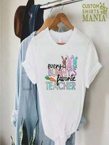 Women's Plus Size T-Shirt With 'Baseball Is My Favorite Season' Print, Casual, Black, Polyester, Short Sleeve, Crew Neck, Machine Washable, Spring And Summer Activewear, Fun Design T-Shirt, Suitable For Sports And Outdoor Activities - 白色 6 - 查看 7