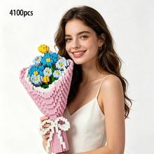 Bộ xếp hình bó hoa 4100 mảnh, gồm các mảnh ghép hình hoa tulip và hoa cúc, đồ chơi xếp hình tự làm, đồ trang trí nhà cửa sáng tạo, món quà hoàn hảo cho Ngày Valentine, Ngày của Mẹ, Sinh nhật, Lễ tốt nghiệp, Lễ Tạ ơn, Giáng sinh. - Nhiều màu - Xem 11