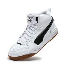 Puma Unisex Classic Mid-Top Skate Shoes, Spring/Autumn Fashion Comfortable Sports Casual Sneakers 39614808 - White-black-gum Color - View 8