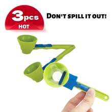 3pcs Sliding Leak-Proof Funnel Measuring Spoons, Multi-Function Funnel Design Measuring Cups, Durable PP Material Portable Powder Transfer Tool, Suitable For Milk Powder, Coffee, Sports Drinks, Nutritional Supplements - Multicolor - View 13