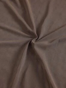 Bonvoyette Conjunto de traje de baño de 2 piezas con un bañador de un solo color con tirantes retorcidos y una falda plisada de gasa para vacaciones de primavera/verano - Café integral - Ver 6