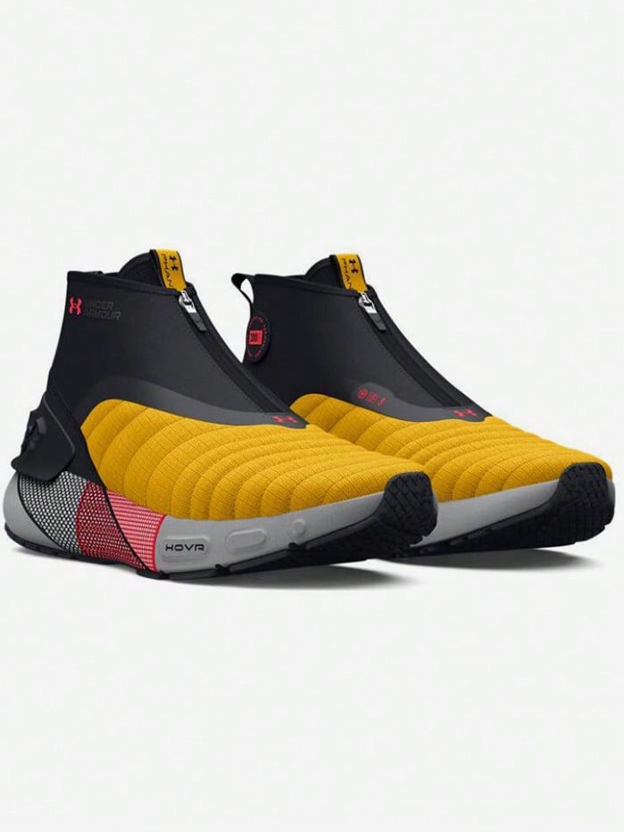 Under Armour HOVR Phantom 3 SE Warm李小龍聯名男女防滑耐磨休閒跑鞋 - 黑色/紅色/黃色 - 查看 1
