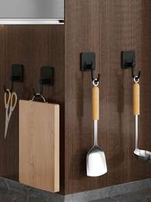 Kitchen Utensil Hooks, No Drill Heavy Duty Pastel Hooks For Hanging Spoons, Pans & Kitchenware,No Damage To Walls, Easy Installation, Ideal For Kitchen, Pantry & Small Spaces, Keeps Your Cooking Tools Organized & Accessible. - Multicolor - View 9