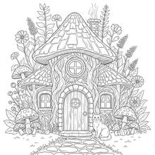夢幻樹屋：成人著色書，包含 24 幅精美插圖，DIY 著色，厚紙，增強專注力，放鬆心靈，適合作為生日禮物、返校禮物送給家人和朋友，獨特創意，尺寸 7.9x7.9 英吋 - 神秘著色 - 查看 4