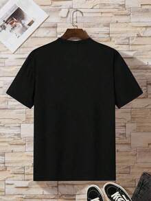 The Hottest Item Of The Summer: Pure Cotton T-Shirt, Round Neck T-Shirt With Heart Print, Graphic Tees With Cheetah Print For Women, Stylish Pure Cotton T-Shirt. Stylish, Popular, Party T-Shirt. - 黑色 - 查看 5