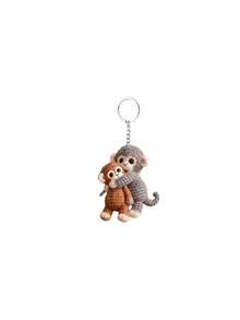 Monkey Key 2D 手工可愛猴子鑰匙圈，適合背包、錢包，鑰匙圈禮物，居家必備小品，小型派對禮物，送給動物愛好者的美感禮物 - 查看 1