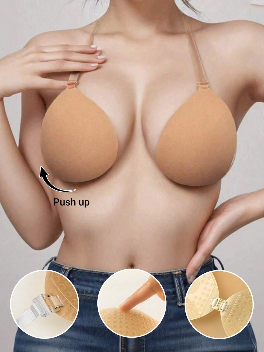 Nuevo sujetador sin tirantes con tirantes ajustables, adecuado para camisetas y vestidos sin espalda - Multicolor - Ver 1