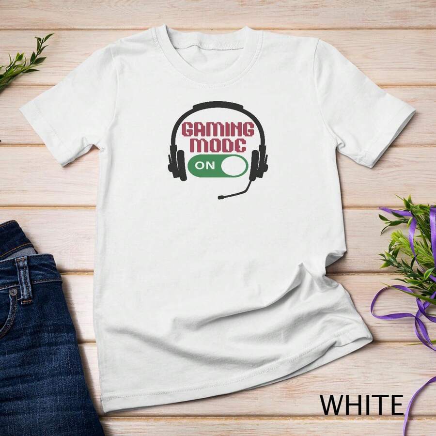 Gaming Mode OnEmbrace The Ultimate Retro Arcade Experience With Passion T-Shirt Sweatshirt - White - View 1