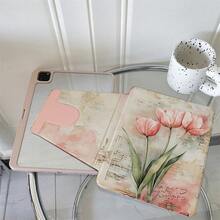 1個書本式支架保護平板電腦殼，相容 A16 2025、 Galaxy Tab S9 FE/S8 Plus/S7/S10、Oppo Pad、 Matepad、Vivo Pad、Honor Pad、 小新平板 - 彩色 - 查看 2