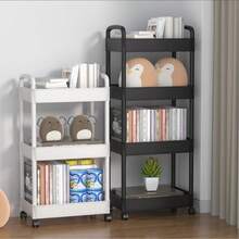 1pc 4-Tier/3-Tier Plastic Utility Rolling Storage Cart With Wheels, Movable Organizer Suitable For Office, Living Room, Kitchen, Bathroom To Store Snacks And Toys, Plastic Material Not Suitable For Heavy Items, Please Refer To Size In Image - Multicolor - View 9