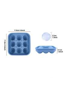 1pc 9-Cavity World Cup Soccer Ball Shaped Silicone Ice Tray, 3D Soccer Ball Ice Sphere Mold, For Making Whiskey Cocktail Ice Balls, Suitable For Sports Theme Parties And Home Bars - Multicolor - View 8