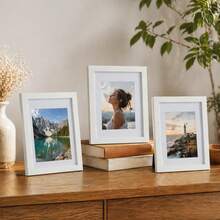 Dual Use A5 Photo Frames Tabletop Standing Wall Mount Frames For Certificates Art - White - View 1