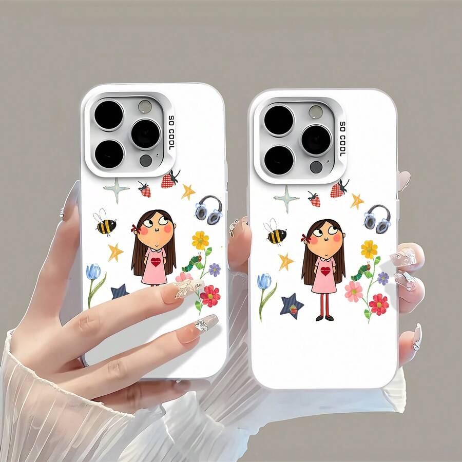 Lola rosa con temática de jardín primaveralfunda de teléfono Fundas compatibles con ,Apple,VIVO,OPPO,,, y Honor.Fabricadas en silicona TPU,ofrecen protección contra golpes y caídas. - Blanco - Ver 1