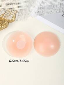 2-50pcs Reusable Silicone Nipple Covers, Self-Adhesive Breast Pads With Storage Bag, Suitable For Swimwear, Dresses, Vacation Essential, Travel Use, Adhesive Bra - Multicolor - View 4