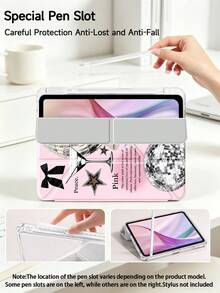粉色女孩翻蓋保護殼,適用於 iPad Air 8(M4)2026(11 吋)、Air 4/5 10.9 吋、7/8/9 代 10.2 吋,內建筆槽,適用於 Tab S6 10.4 吋、Kindle 11 代(2022/2024)、Kindle Clara 2E、Clara Colour、Clara BW(6 吋)和 Libra Colour(7 吋),可愛女孩風時尚設計,平板電腦桌面裝飾,生日節日禮物 - 彩色 - 查看 6