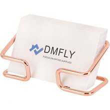Business Card Holder Desk, Metal Cute Card Display Stand, Compatible With Various Countertops, Horizontal Black - Rose Gold - View 8
