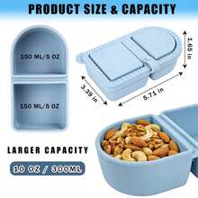 Personalized Custom Name And Pattern Portable Snack Box, Baby Food Fresh-Keeping Box, Silicone Sealed Container, Food Dispenser, Lunch Box, Picnic, Outdoor, Portable Box, Snackle Box, Toddler - Multicolor - View 2