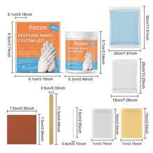 3D Keepsake Hands Casting Kit,Plaster Casting Set, Includes Plaster Powder And Tools,Create Lasting Memories With Your Loved One, Precious Keepsakes For Anniversaries And Weddings - White - View 10