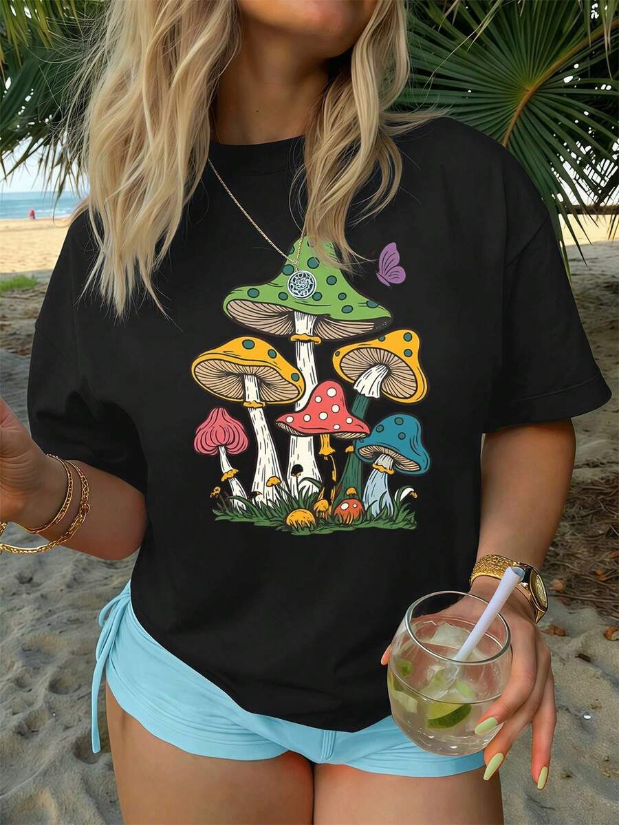Women T-Shirts - Black - View 1