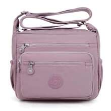 Pealwel Women Shoulder Handbag Roomy Multiple Pockets Bag Ladies Crossbody Purse Tote Top Handle Satchel - Pink - 查看 8