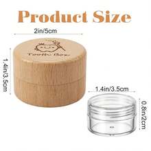1pc Wooden Tooth Keepsake Box With Waterproof Transparent Acrylic Bottle, Wooden Tooth Fairy Box, Cute Storage Box For Girls And Boys To Save Fallen Teeth, Portable Memory Storage Container, Perfect Baby Shower Gift For New Parents, Engraved With Cute Pattern On The Box - Multicolor - View 2