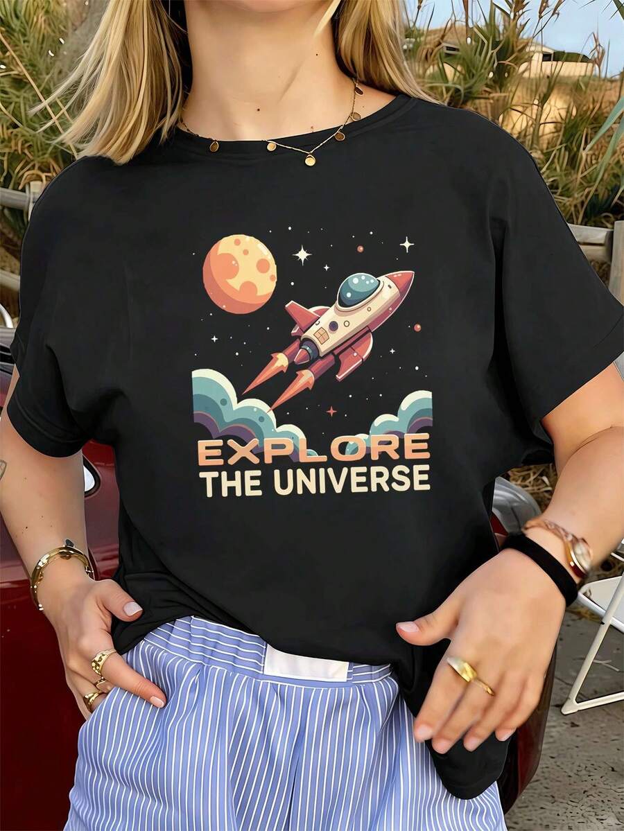 Women T-Shirts - Black - View 1
