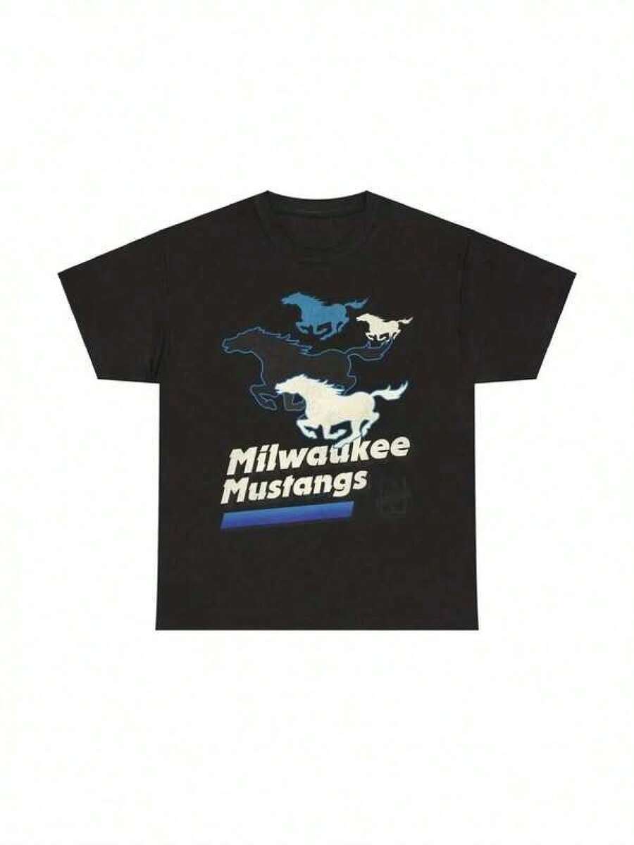 Camiseta del equipo de fútbol de , Milwaukee Mustangs - Negro - Ver 1