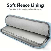 TECOOL 蓬鬆防護筆電內層套 13.5/14/15/16 吋，筆電包適用於 MacBook Air 13/15 2012-2023、13" Neo 2026、Pro 13/14/15 2010-2022、14-16 吋 HP Chromebook Surface Notebook，柔軟毛絨內裡，防水筆電保護套 - 霧霾藍 - 查看 5