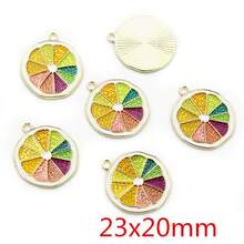 10pcs Fruit Enamel Metal Charms Apple Orange Carrot Pendant For DIY Necklace Bracelet Jewelry Making Findings Supplies - Fruit - View 5