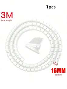1 buah Pengatur Kabel 16mm x 3m dengan Klip, Pelindung Kabel Ethernet Gaya Terbuka Anti-Gigit untuk Manajemen Kabel di Meja atau di Bawah Meja - Satu Ukuran - View 13