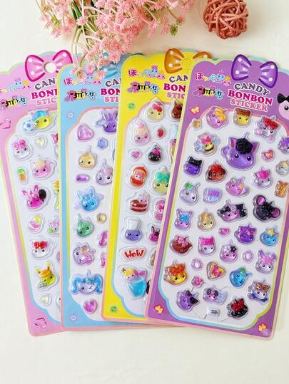 Hình dán 3D dễ thương - Những hình dán này có tông màu nhẹ nhàng, rất thích hợp để trang trí ốp điện thoại, sổ tay, các dự án DIY và tạo ra những hình dán vui nhộn. Chúng cũng tuyệt vời để trang trí nhật ký và sổ kế hoạch. Hình dán 3D, hình dán nhật ký, hình dán trang trí, hình dán văn phòng phẩm.