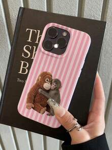 Punch Monkey Striped Anti-Drop Phone Case, Suitable For IPhone 11, 12, 13, 14, 12 Pro Max, 13 Pro Max, 15, 15 Pro, 15 Plus, 15 Pro Max, 16, 16 Pro, 16 Plus, 16 Pro Max, 17, 17 Pro, 17 Air, 17 Pro Max And Other Phone Models - Multicolor - View 3