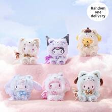 Miniso Family Island Fox 系列盲盒，3D 精緻乙烯基紋理，時尚便攜掛飾，桌面裝飾，可愛收藏驚喜禮物（隨機發貨 1 件） - 彩色 - 查看 1