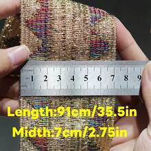 1码彩色三角形花边饰带，适用于服装、鞋子、包包、DIY装饰配件 - 1碼 - 查看 4
