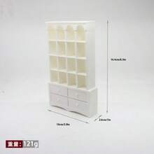1pc Mini White/Black Bookshelf And 100pcs Random Style Mini Books - DIY Dollhouse And Micro Landscape Room Bookshelf Model To Relieve Anxiety - Multicolor - View 7