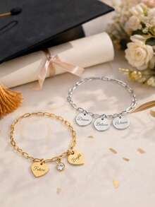 Gelang DIY Bertabur Berlian Imitasi yang Dipersonalisasi, Dapat Disesuaikan dengan Nama Anda, Modis, Indah, Menarik, Cocok Sebagai Hadiah Ulang Tahun Pernikahan, Hadiah Pesta Pernikahan, Hadiah Pesta Ulang Tahun, Hadiah Pesta Wisuda, Hadiah Perjalanan Liburan - beraneka warna - View 6