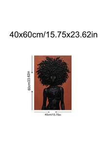 1pc Portrait, Art, Afrocentric Wall Art, African American Art, Festival Gift,Suitable For Bedroom,Living Room,Kitchen,Wall Arts,Wall Decor,Home Decor,Room Decor, Canvas Wall Art, Posters, Wall Art With Frame, Optional Frame ﻿ ﻿ - 1PCS - View 20