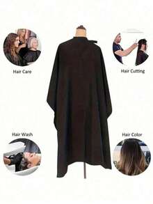 Extra Large Waterproof Oil-Resistant Men's Barber Apron - Professional Barbershop Barber Apron, Durable Polyester, Adjustable Neck Closure Haircutting Cape - Multicolor - View 3
