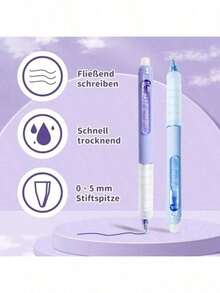 Un set (4 bolígrafos + 4 recambios) de bolígrafos borrables, bolígrafos de gel borrables azules, puntas de 0.5 mm, tinta de gel borrable, bolígrafos con borradores, adecuados para útiles escolares, bolígrafos, útiles de oficina, Pascua y útiles para diarios. Lápiz mecánico, bolígrafos, artículos de papelería - Conjuntos - Ver 5
