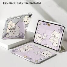 Acrylic Crystal Tablet Protective Case With Kickstand, Featuring Cat And Bow Patterns, Compatible With Samsung A9/A9+/S9/S9FE/A11/A11+/S11/S10 FE/S10 FE+/S10 Lite, Apple Air 5/6, Honor, Matepad, And Other Popular Models. Foldable, Silicone Reinforced Corners, Auto Wake/Sleep Function, Built-In Pen Slot, Multi-Angle Adjustable Stand - Perfect Daily Protection, Ideal Gift For Holidays - Style 17 - View 8