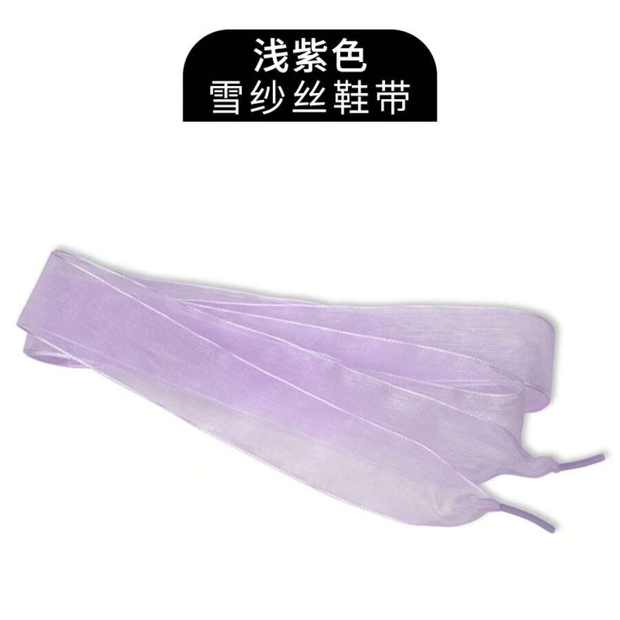 Shoe Buckle And Shoe Lace - Light Purple - View 1