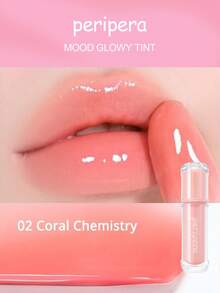 Peripera Mood Glowy Tint 玻璃感唇釉 02，高光澤鏡面水感妝效，不黏膩，果汁感，保濕輕盈，持久凝膠質地，適合女性日常使用，K-Beauty 韓系彩妝，Olive Young，禮品，4g/0.14 Oz - 02 - 查看 3
