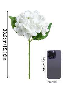 1/3 de 38,5 cm de plantas artificiais de primavera e verão para decoração de vasos de flores, hortênsias artificiais realistas. Disponíveis em branco, azul escuro e verde. Perfeitas para decoração floral de casamentos, ornamentos para casa, buquês de noiva e decoração de jardins externos. Também ideais como presentes de aniversário e outras ocasiões especiais, adequadas para todas as estações do ano. - Verde - Ver 6