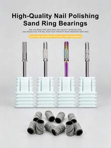 1PC Mandril para Banda de Lixamento de Arte de Unhas, Cabeça de Retificação em Titânio Prateada/Dourada/Colorida, Ferramenta de Esfoliação para Manicure e Pedicure, para Remoção de Unhas e Remoção de Pele Morta - Multicolorido - Ver 1