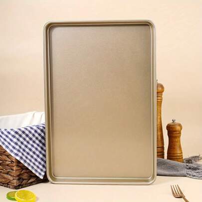 Champagne Gold Non-Stick Baking Tray, Suitable For Grilling, Barbecuing And Baking, Holiday Baking Pan | Elegant Baking Tray | Durable Baking Pan